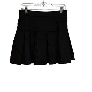Hesperus Pleated Mini Skirt Large Black Schoolgirl Academia